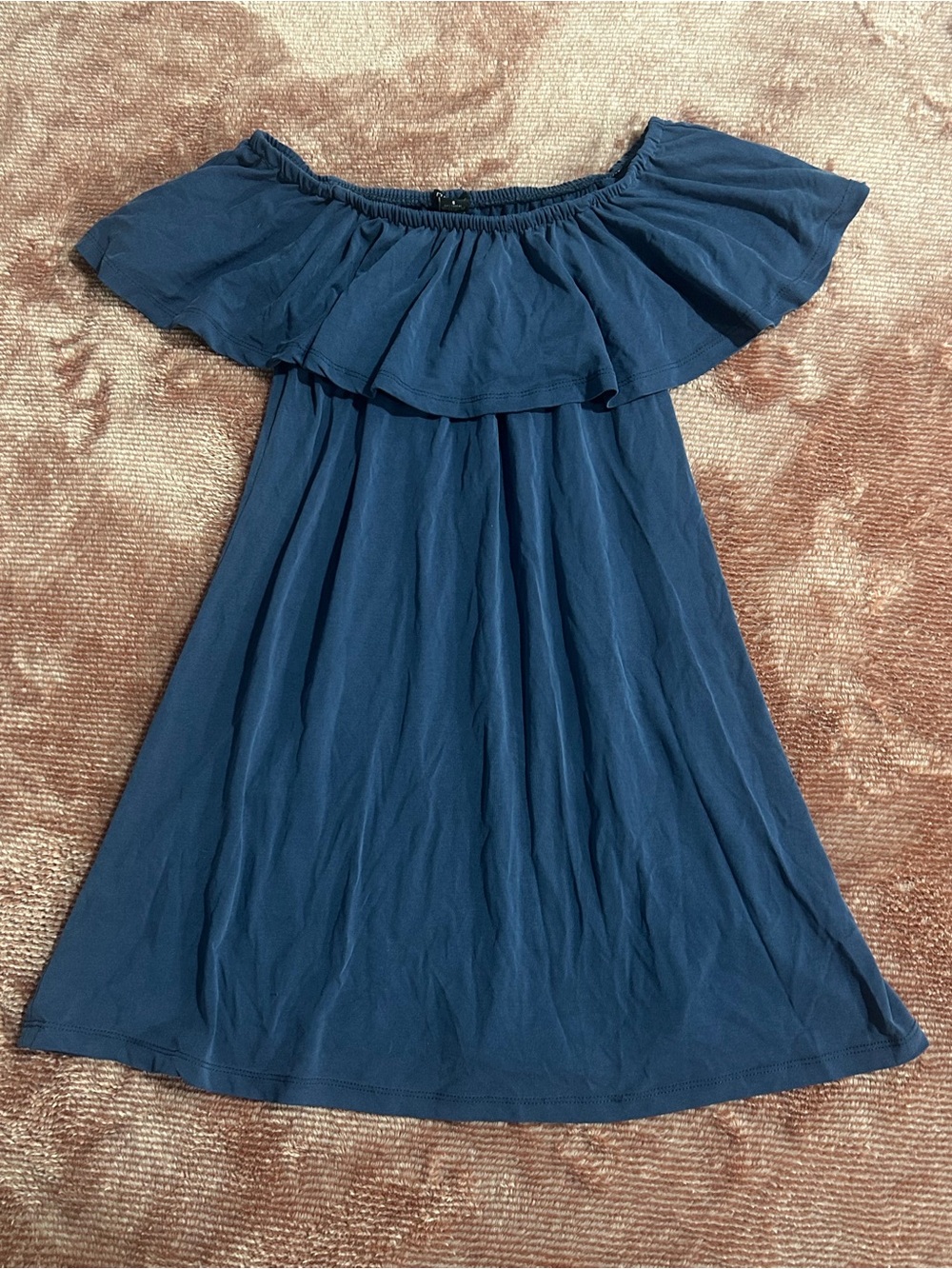 Rue21 Navy Blue Off-Shoulder Ruffle Top
